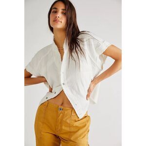 Free People We The Free Dreamy Days Buttondown Shirt Blouse Top Cotton L 278580